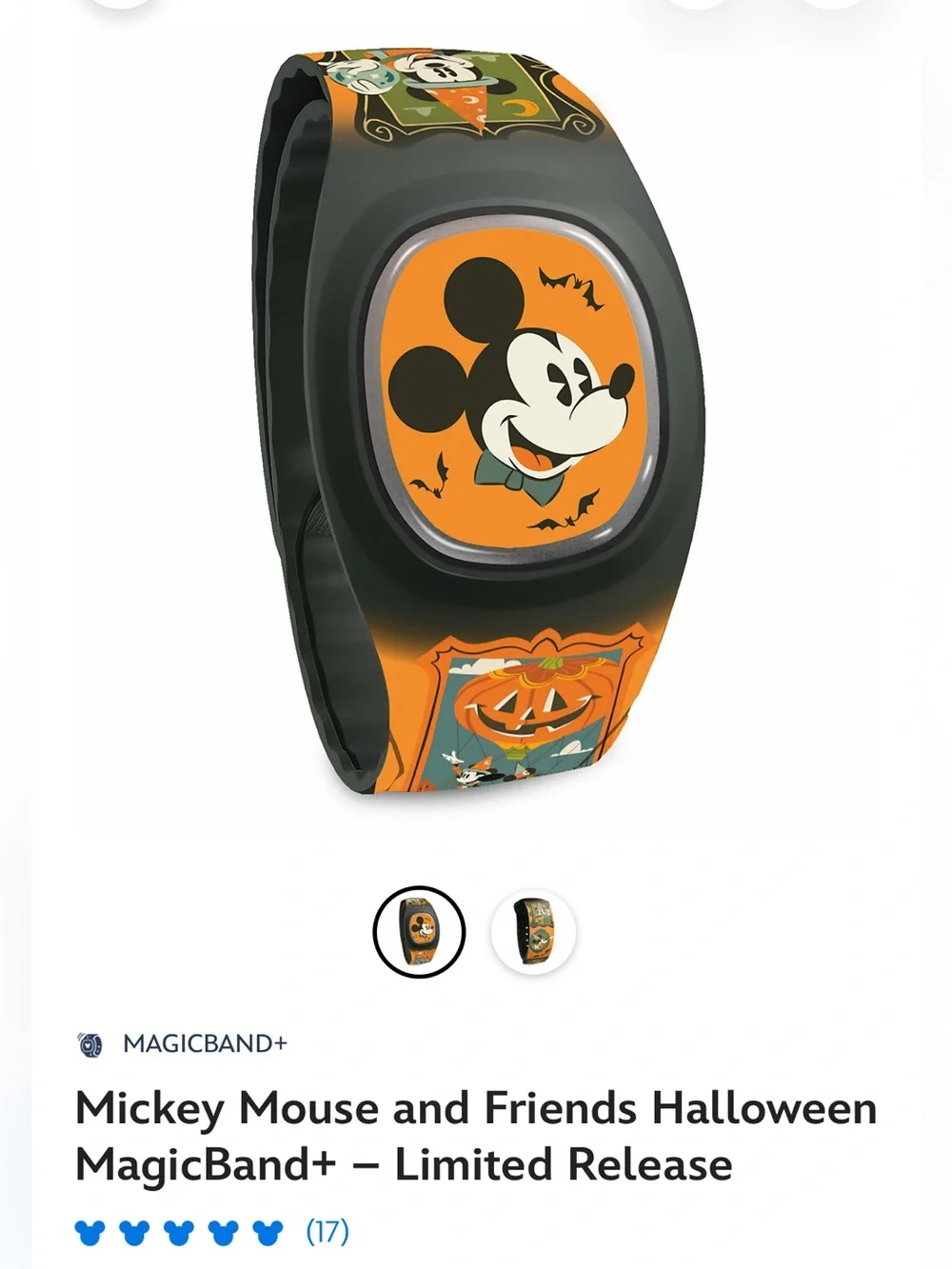 DISNEY PARKS MAGICBAND+ LIMITED RELEASE 2025 MICKEY MOUSE AND FRIENDS HALLOWEEN